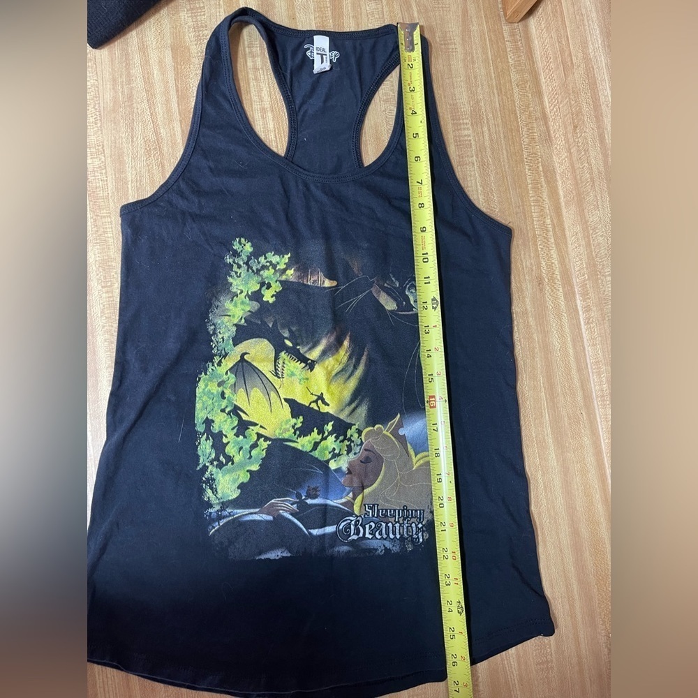 Disney sleeping beauty black cotton blend tank top women’s size L Disney Disney - Picture 11 of 13